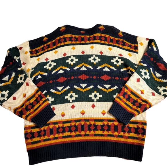 Vintage Badge Brand Cozy Fall Grandpa Sweater - Picture 3 of 6